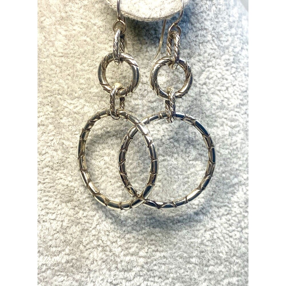 Brighton Pebble Rings French Wire Earrings Style: JE4700 Dangle 2" Classy